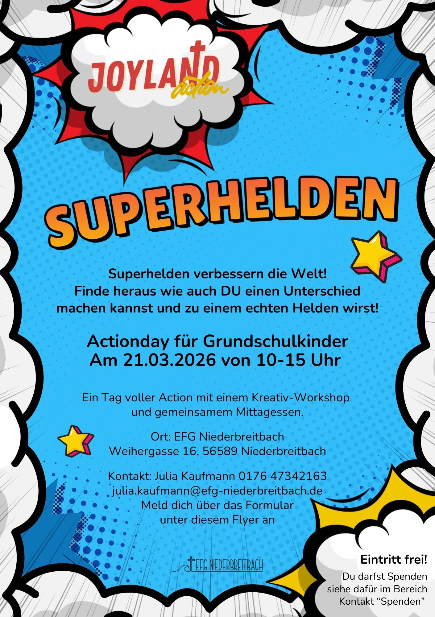 Actionday Superhelden Flyer Online